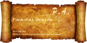 Pankotai Armida névjegykártya